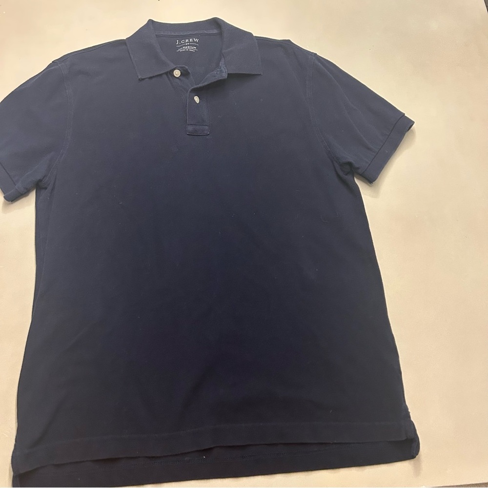 J. Crew Navy Blue Men's Polo Shirt. size M